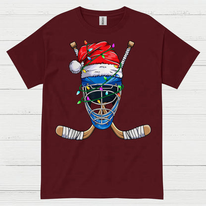 Hockey Goalie Christmas Lights T-Shirt