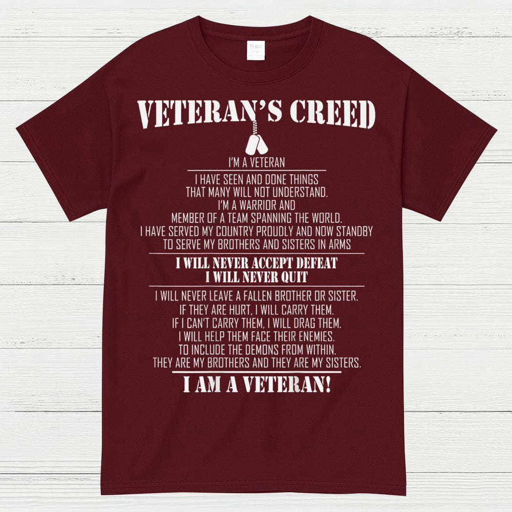 Veteran’s Creed I Am A Veteran T-Shirt