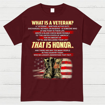 What Is A Veteran That Is Honor T-Shirt