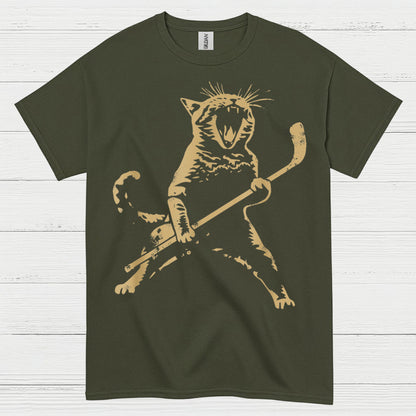 Cat Playing Ice Hockey Hockey T Shirt