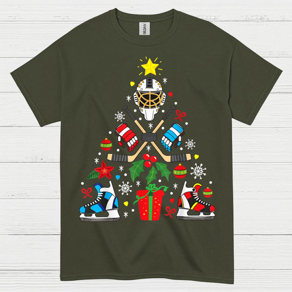Hockey Christmas Tree T-Shirt