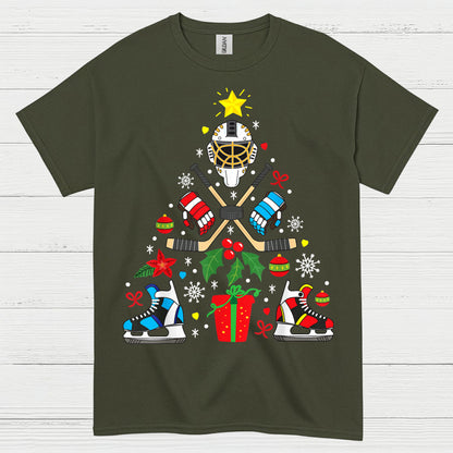 Hockey Christmas Tree T-Shirt