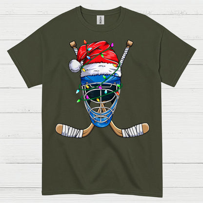 Hockey Goalie Christmas Lights T-Shirt