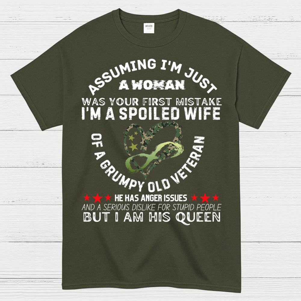 I’m A Spoiled Wife Of A Grumpy Old Veteran T-Shirt
