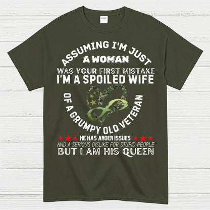 I’m A Spoiled Wife Of A Grumpy Old Veteran T-Shirt
