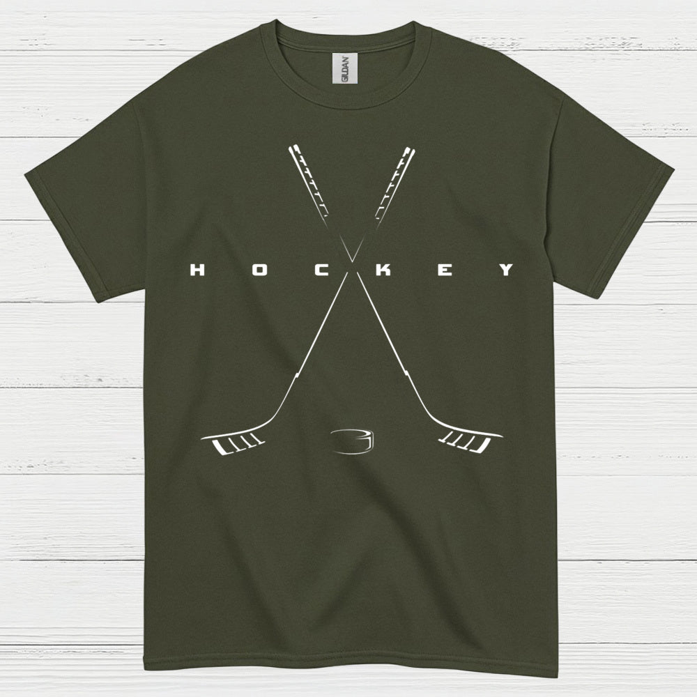 Minimalist Hockey Crossed Sticks T-Shirt