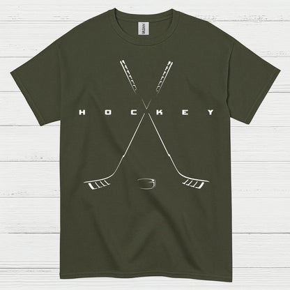 Minimalist Hockey Crossed Sticks T-Shirt
