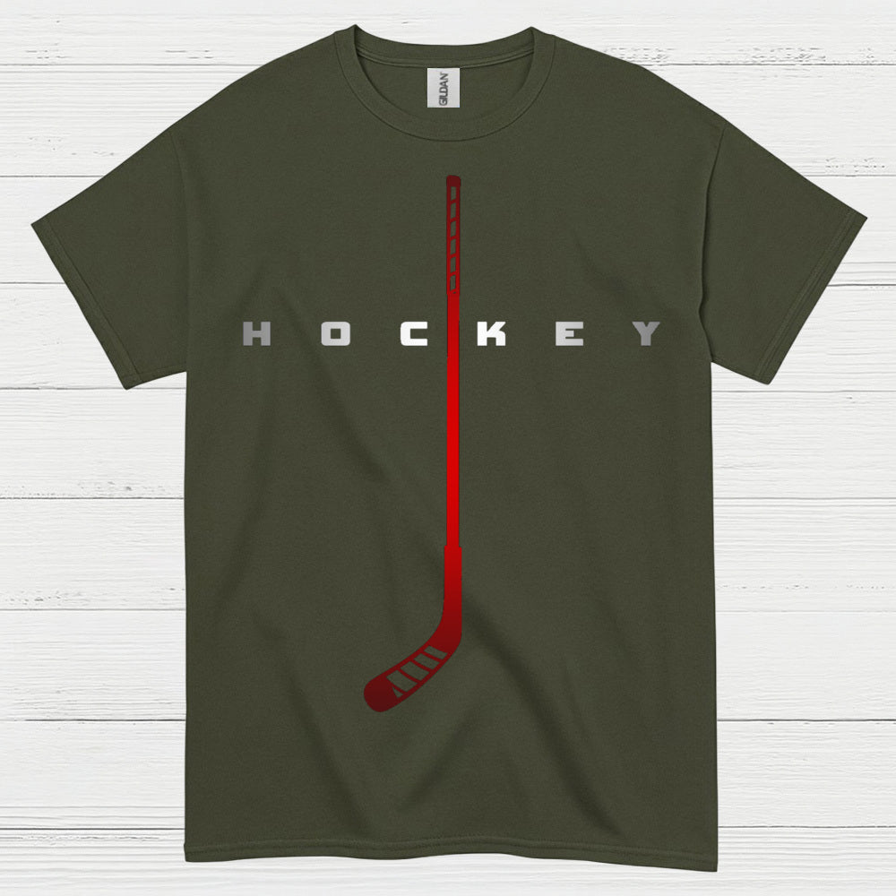 Minimalist Hockey Stick Graphic T-Shirt