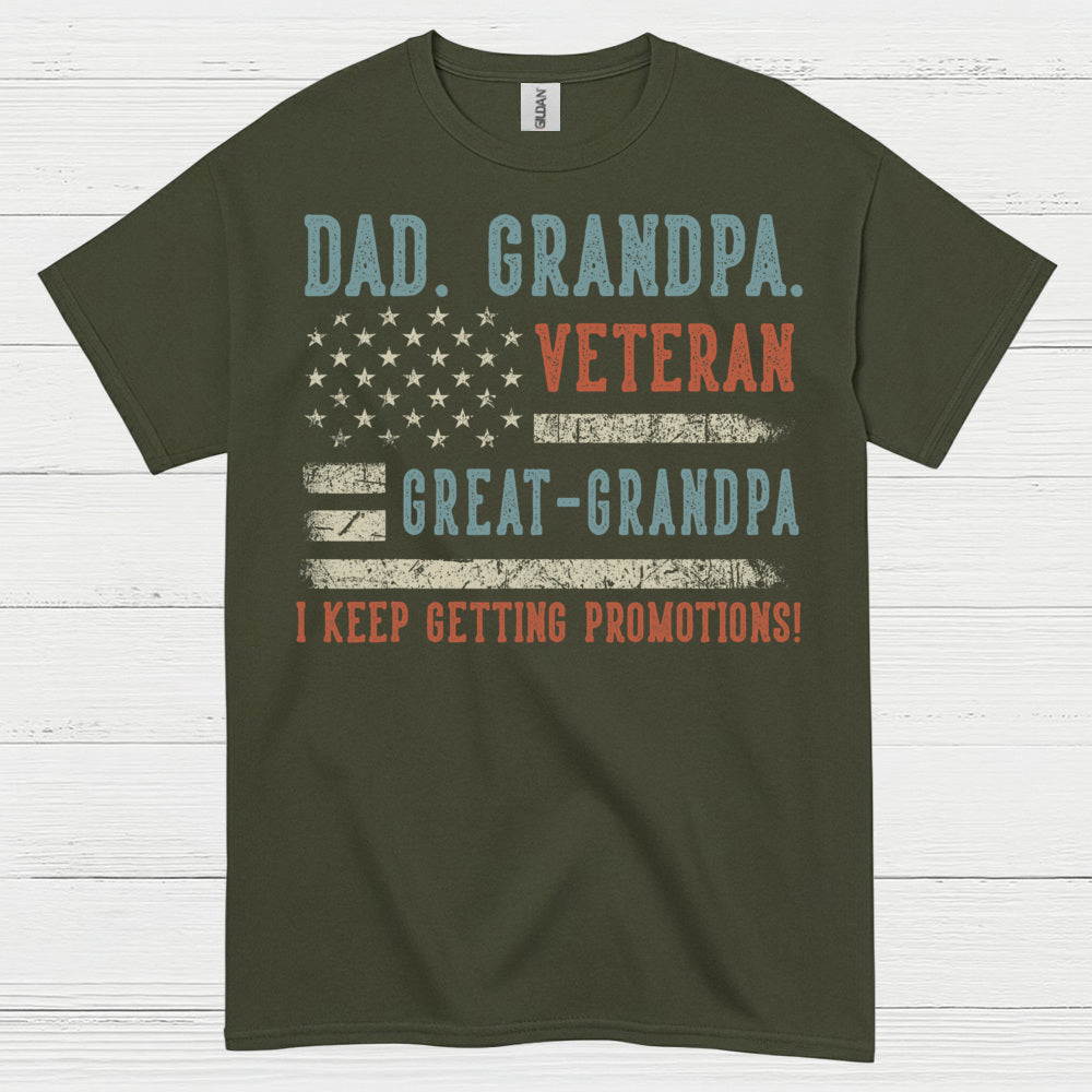 Veteran Dad Grandpa Great Grandpa T-Shirt
