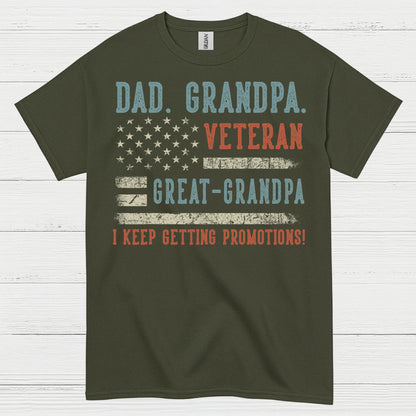 Veteran Dad Grandpa Great Grandpa T-Shirt