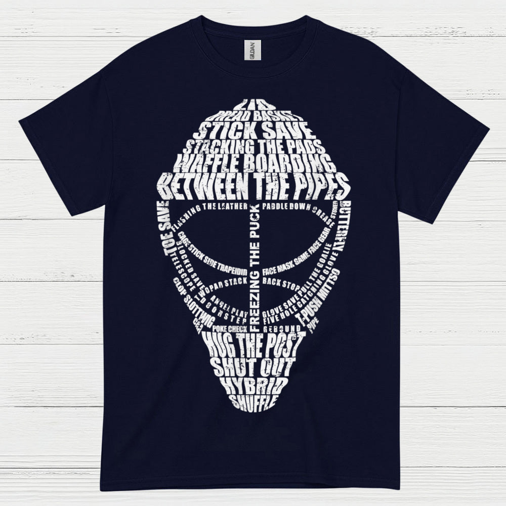 Between The Pipes Goalie Mask Hockey T-Shirt