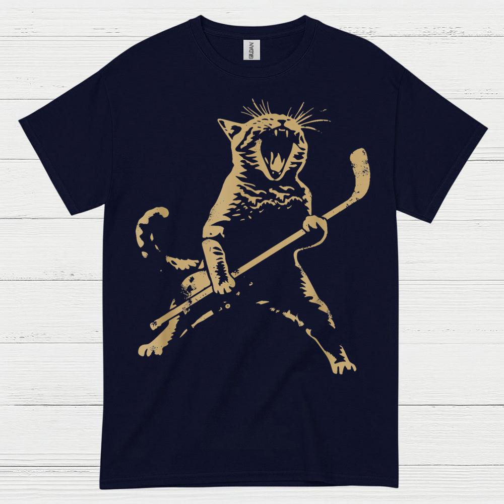 Cat Playing Ice Hockey Hockey T Shirt