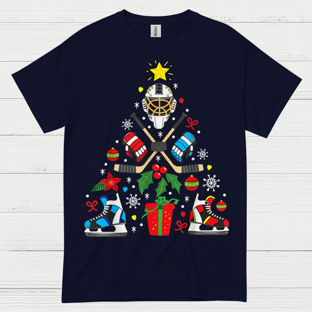 Hockey Christmas Tree T-Shirt