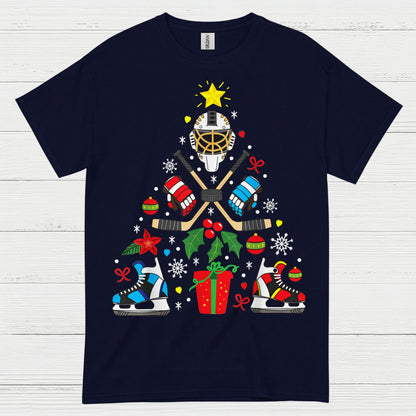 Hockey Christmas Tree T-Shirt
