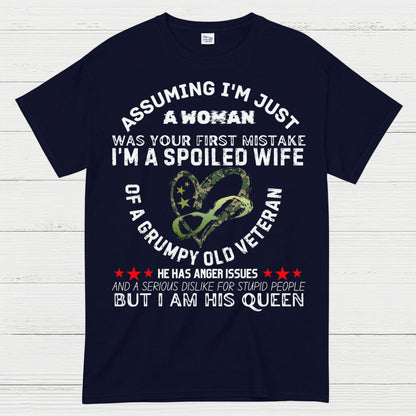 I’m A Spoiled Wife Of A Grumpy Old Veteran T-Shirt