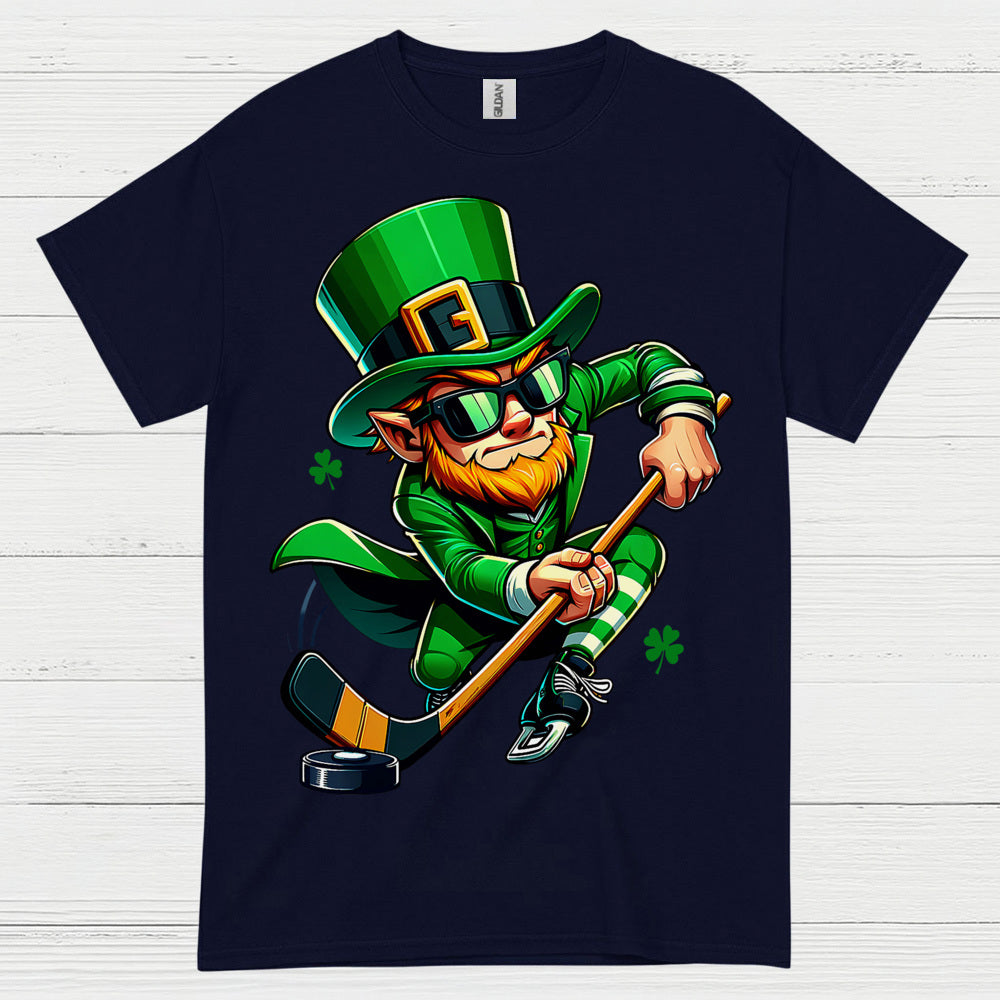 Leprechaun Hockey Player St Patrick’s Day T-Shirt