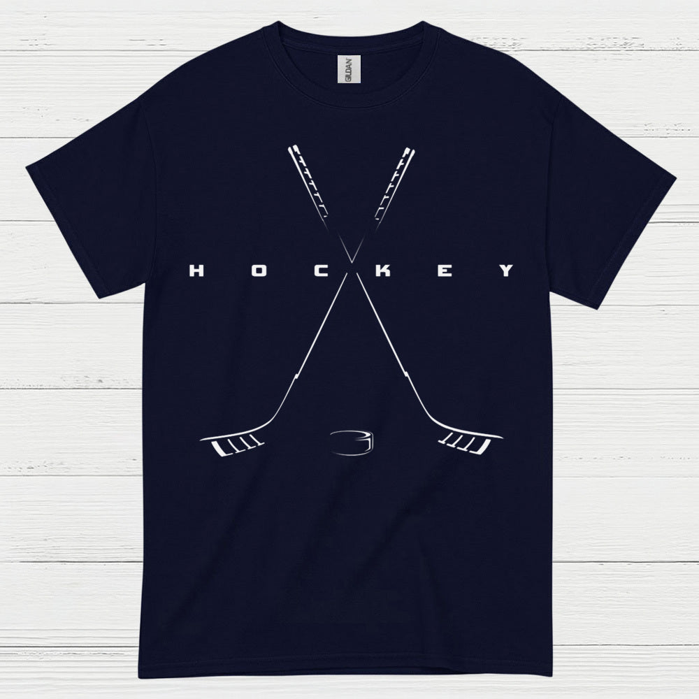 Minimalist Hockey Crossed Sticks T-Shirt