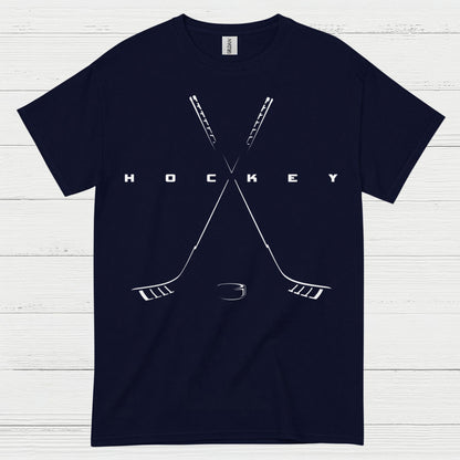 Minimalist Hockey Crossed Sticks T-Shirt