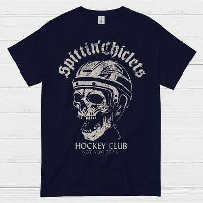 Spittin’ Chiclets Hockey Club T-Shirt – Skull Vintage Style