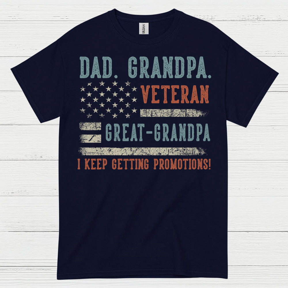 Veteran Dad Grandpa Great Grandpa T-Shirt