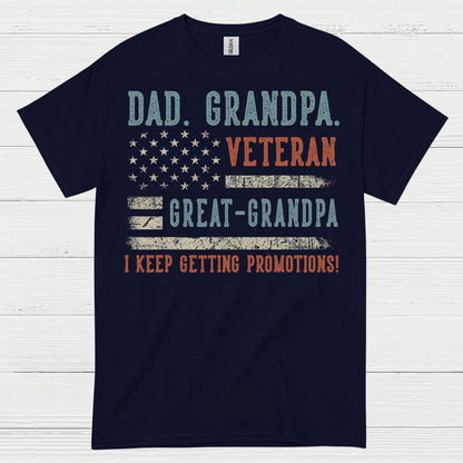 Veteran Dad Grandpa Great Grandpa T-Shirt