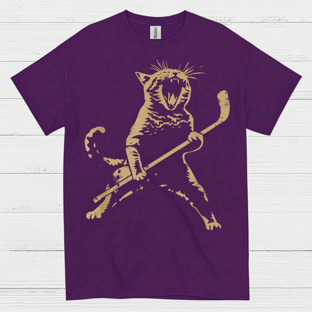 Cat Playing Ice Hockey Hockey T Shirt