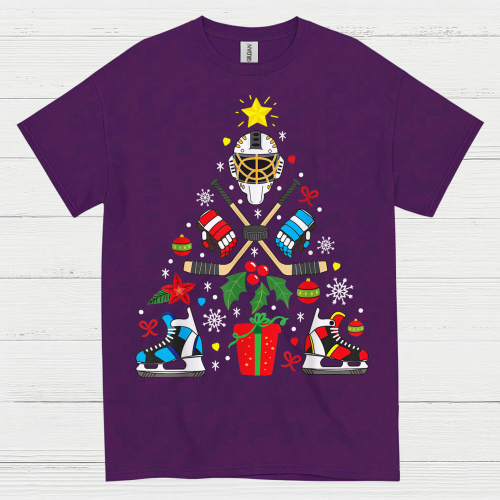 Hockey Christmas Tree T-Shirt