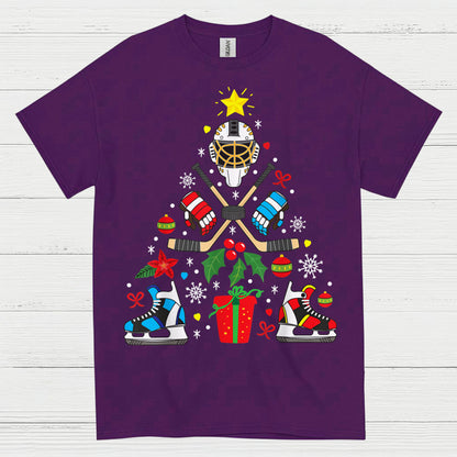 Hockey Christmas Tree T-Shirt