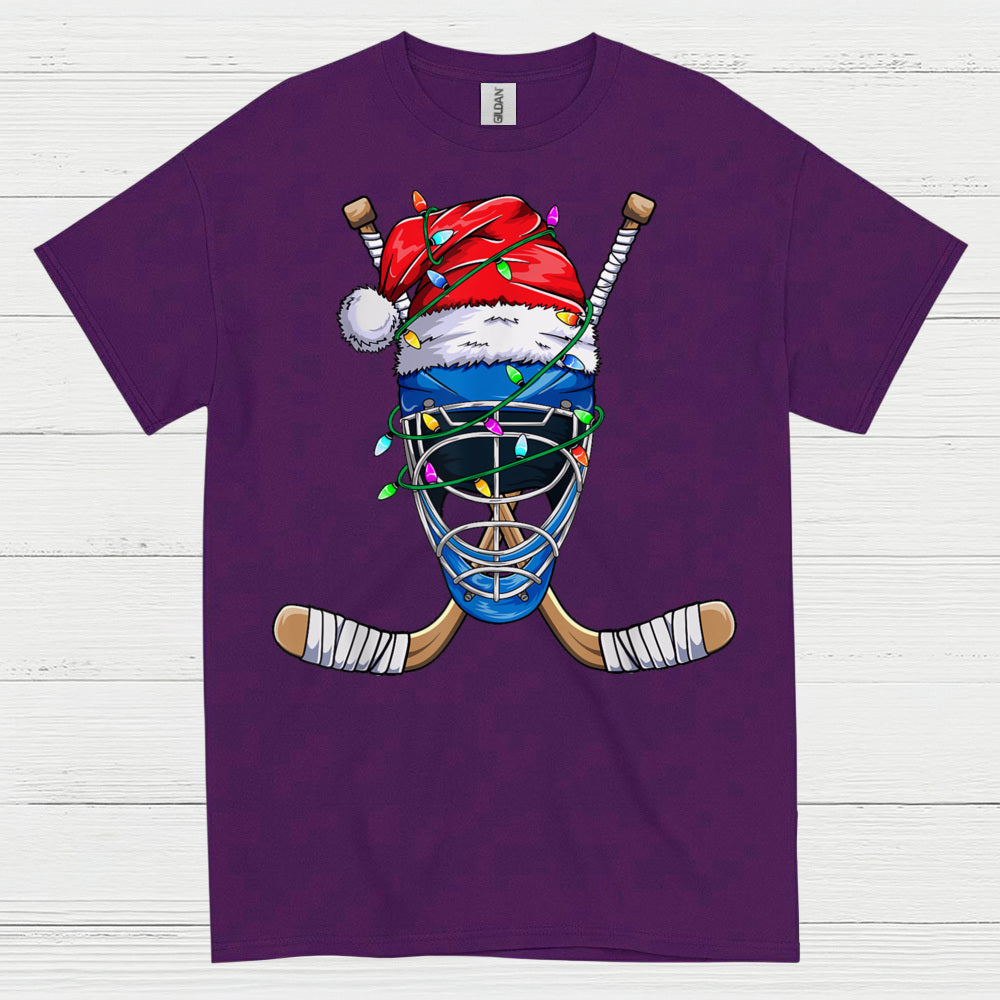 Hockey Goalie Christmas Lights T-Shirt