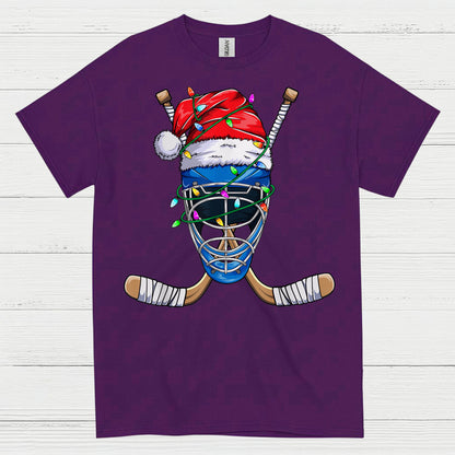 Hockey Goalie Christmas Lights T-Shirt