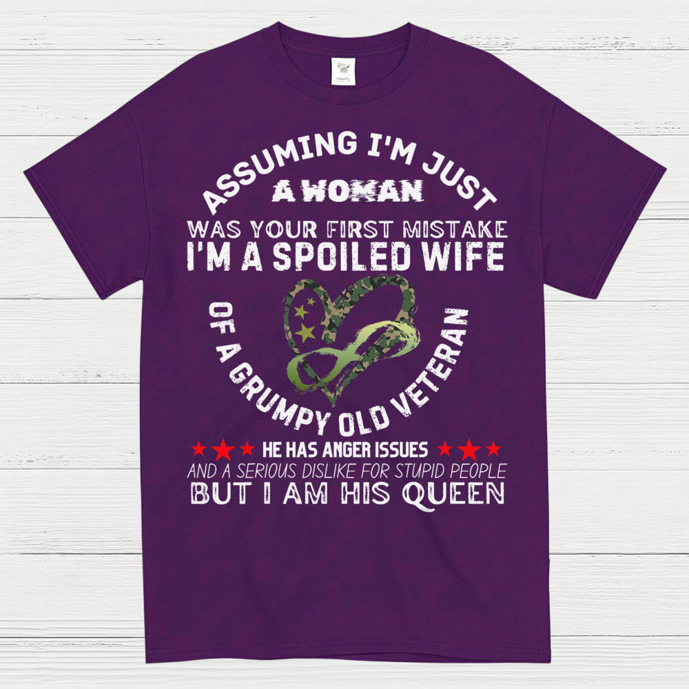 I’m A Spoiled Wife Of A Grumpy Old Veteran T-Shirt