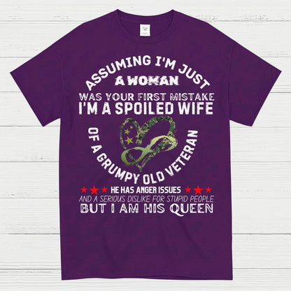 I’m A Spoiled Wife Of A Grumpy Old Veteran T-Shirt