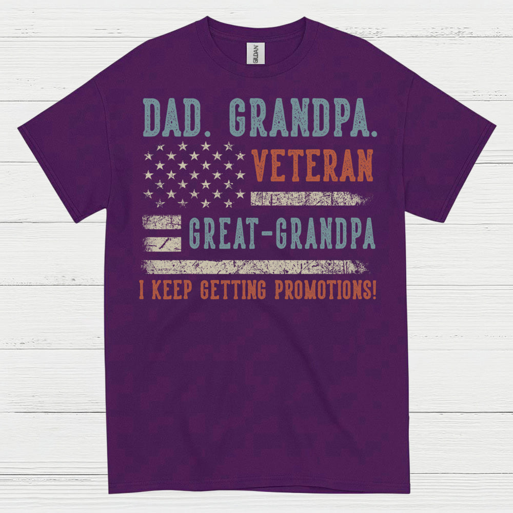 Veteran Dad Grandpa Great Grandpa T-Shirt