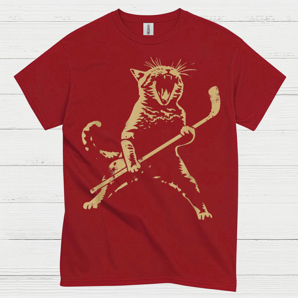 Cat Playing Ice Hockey Hockey T Shirt