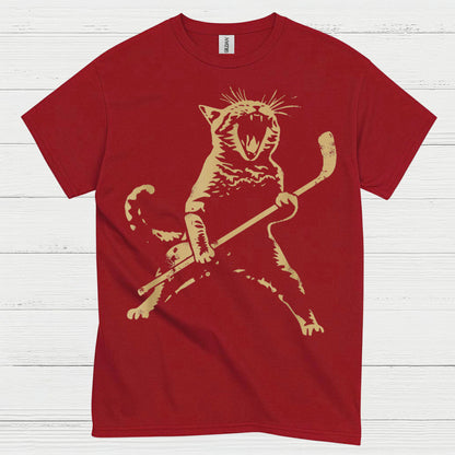 Cat Playing Ice Hockey Hockey T Shirt