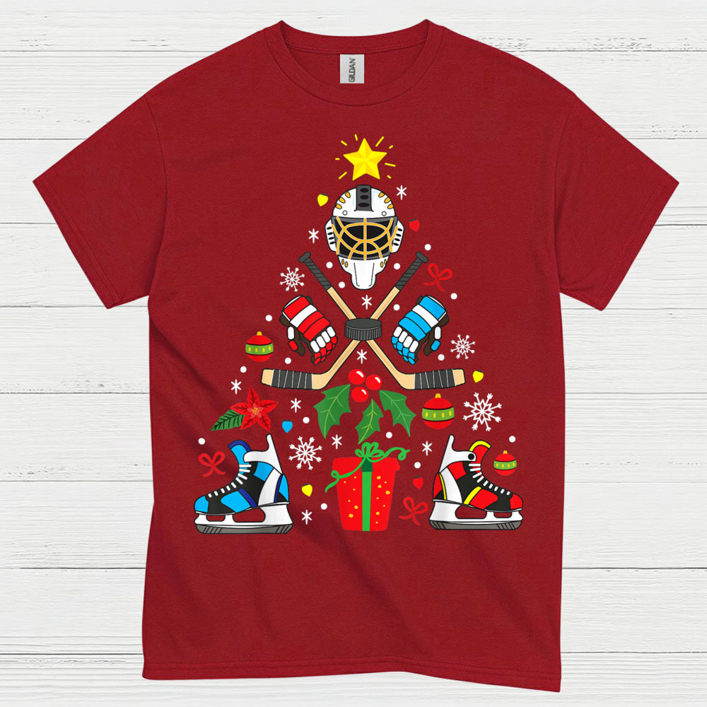 Hockey Christmas Tree T-Shirt
