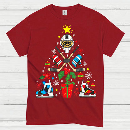 Hockey Christmas Tree T-Shirt