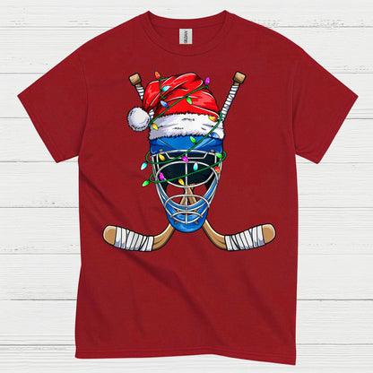 Hockey Goalie Christmas Lights T-Shirt