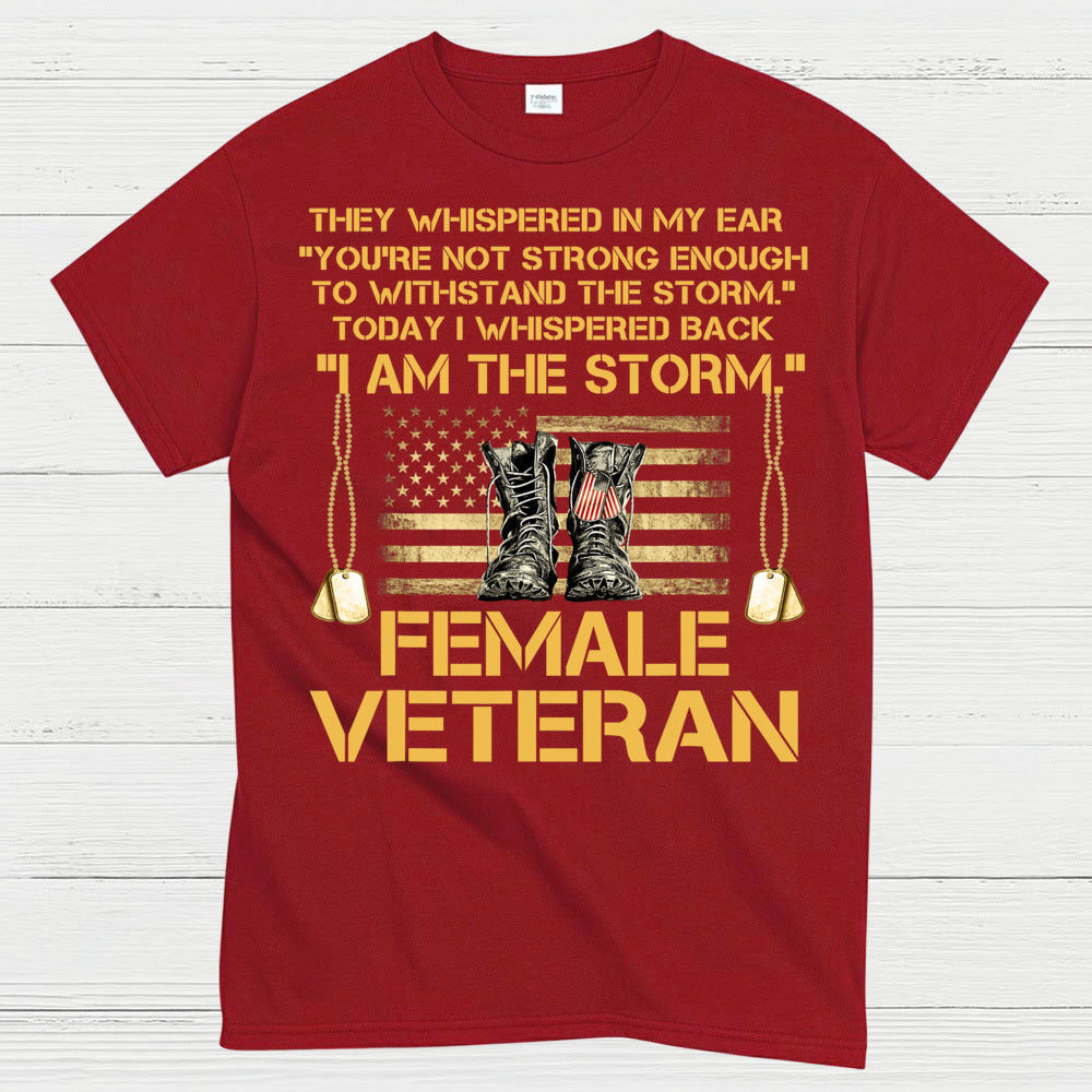 I Am The Storm Female Veteran T-Shirt