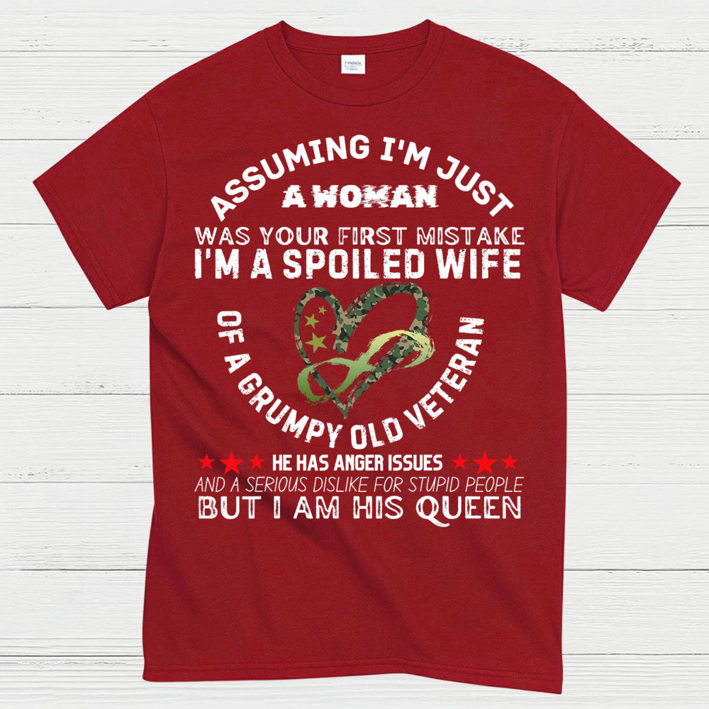 I’m A Spoiled Wife Of A Grumpy Old Veteran T-Shirt