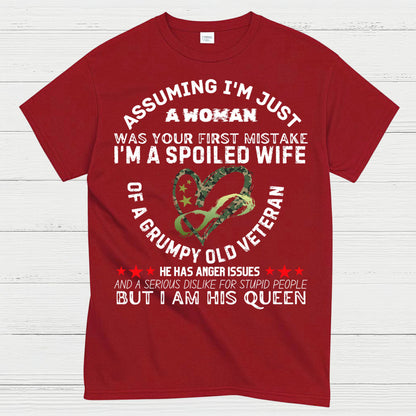 I’m A Spoiled Wife Of A Grumpy Old Veteran T-Shirt