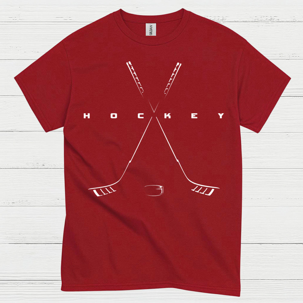 Minimalist Hockey Crossed Sticks T-Shirt