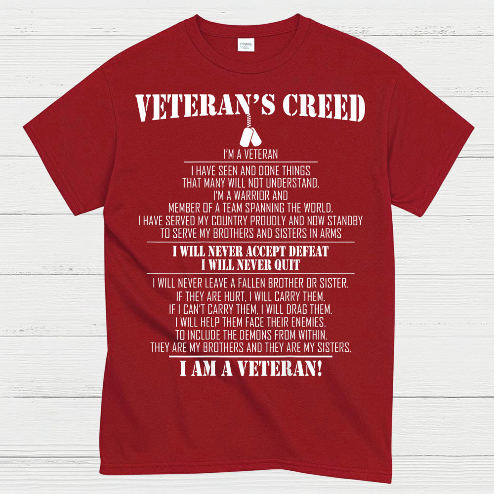 Veteran’s Creed I Am A Veteran T-Shirt