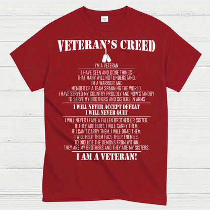 Veteran’s Creed I Am A Veteran T-Shirt