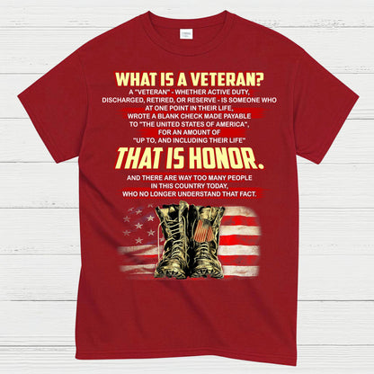 What Is A Veteran That Is Honor T-Shirt