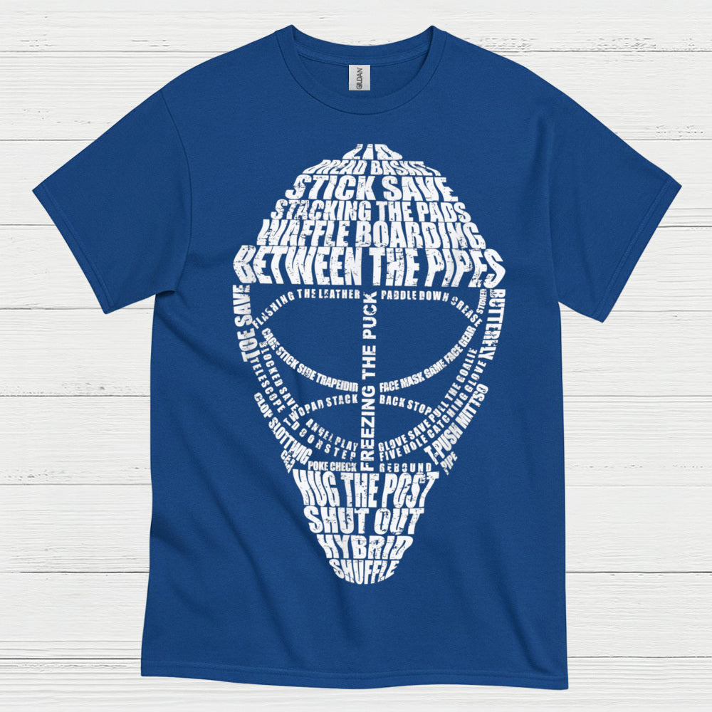 Between The Pipes Goalie Mask Hockey T-Shirt