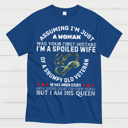 I’m A Spoiled Wife Of A Grumpy Old Veteran T-Shirt