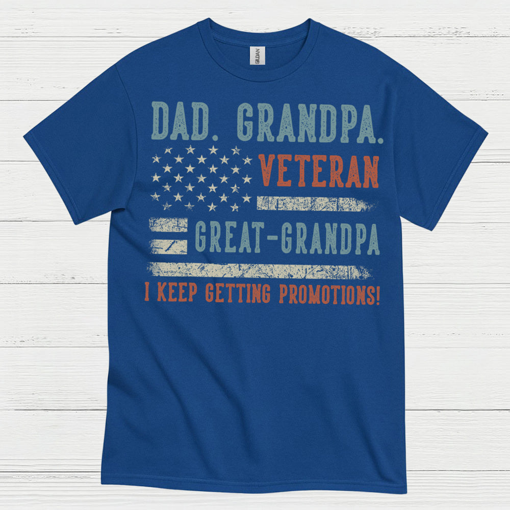 Veteran Dad Grandpa Great Grandpa T-Shirt