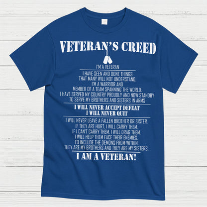 Veteran’s Creed I Am A Veteran T-Shirt