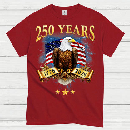 250 Years USA Eagle Freedom Heritage T Shirt